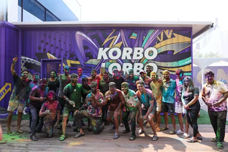 IPL 2025: KKR Players and Coaching Staff Revel in Holi Festivities at Training Camp