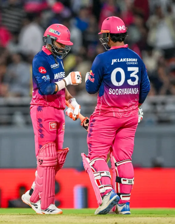 IPL 2026: Sooryavanshi's 96 and Ferreira's 38* power RR to 214/6 vs GT