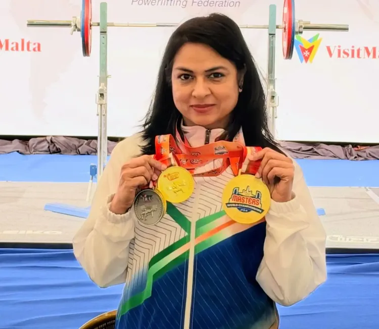 IRS officer Ekta Bishnoi wins 3 gold medals at World Masters Classic Powerlifting Championship