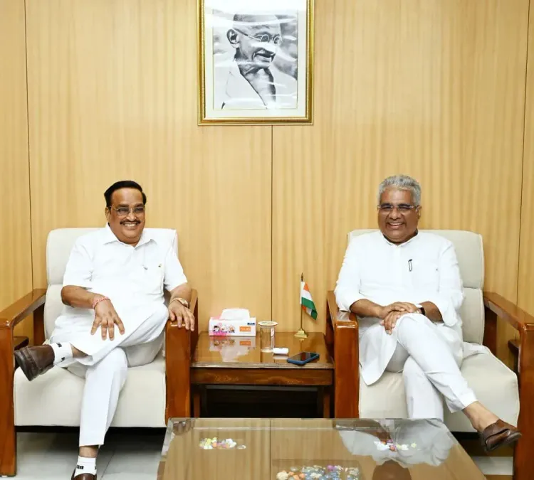 Jal Shakti Minister Paatil Meets Bhupender Yadav, Discusses Viksit Bharat