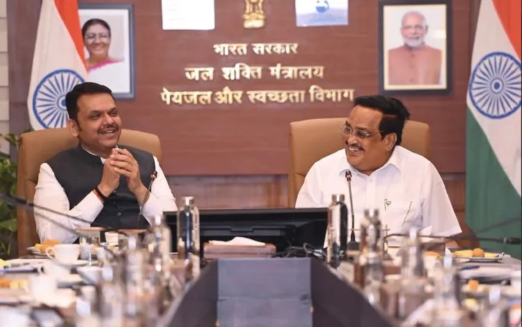 Jal Shakti Minister Paatil Meets Maharashtra CM Fadnavis on Water Schemes