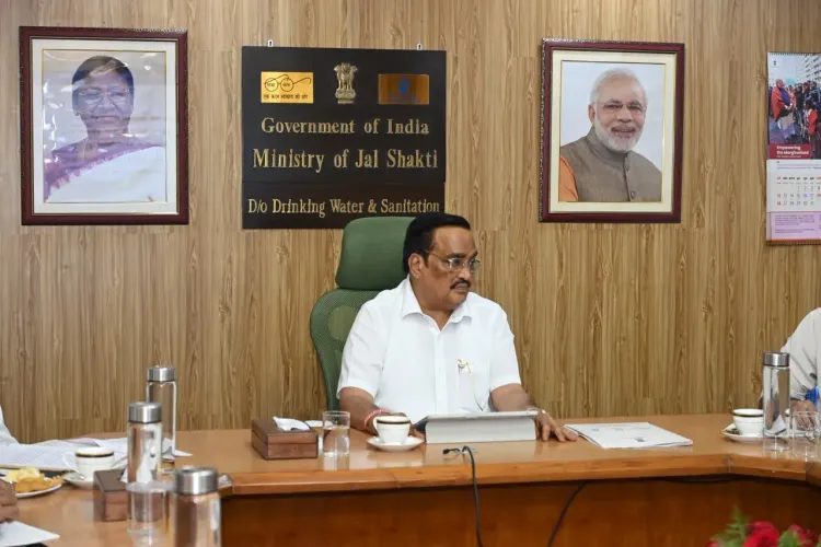Jal Shakti Minister Paatil Reviews JJM Progress in Delhi
