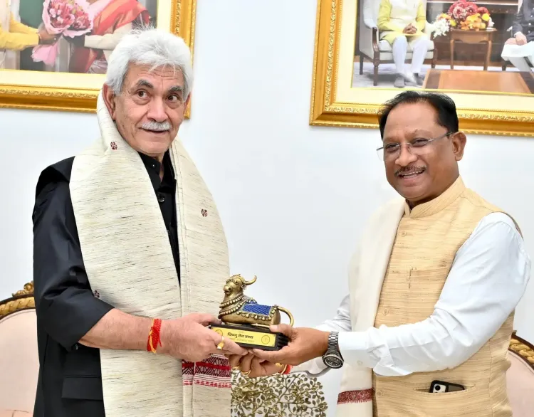 क्या जम्मू-कश्मीर के एलजी मनोज सिन्हा ने मुख्यमंत्री विष्णुदेव साय से मुलाकात की?