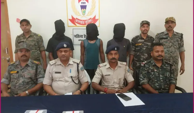 लातेहार में हमले की साजिश नाकाम: राहुल सिंह गिरोह के 3 सदस्य हथियारों सहित गिरफ्तार