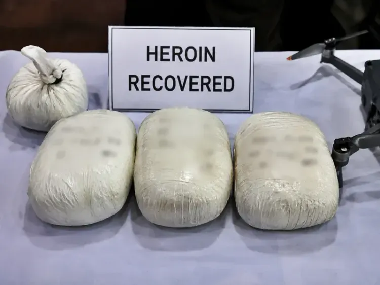 J&K Police seize drone-dropped heroin near Bishnah, 1.5-2 kg recovered