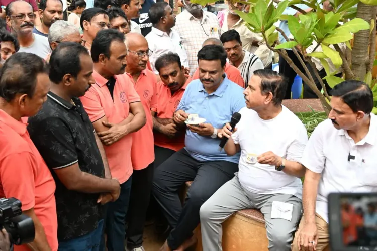 Joshi holds Chai Pe Charcha in Vijayawada, highlights AP welfare schemes