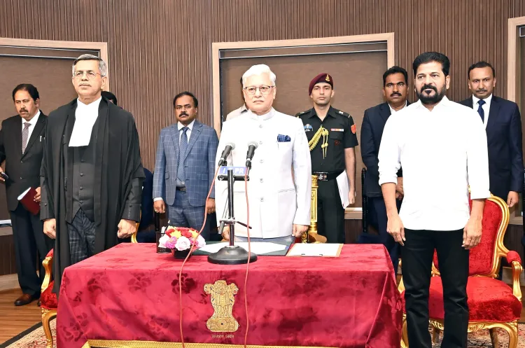 Why was Justice Aparesh Kumar Singh sworn in as Chief Justice of Telangana High Court?