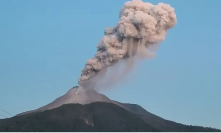 Eruption of Kanlaon Volcano in the Philippines Releases Ash and Gas Cloud