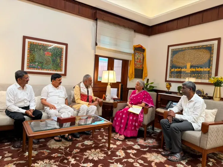 Karnataka BJP Lawmakers Call on FM Sitharaman at Parliament House