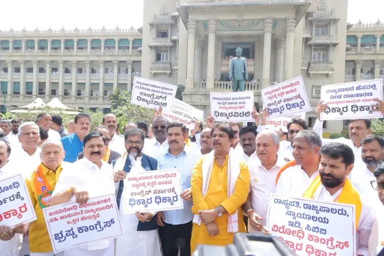 Karnataka BJP Protests Over Alleged Insult to Governor