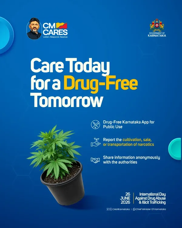 Karnataka CMO promotes Drug-Free app for citizen tip-offs