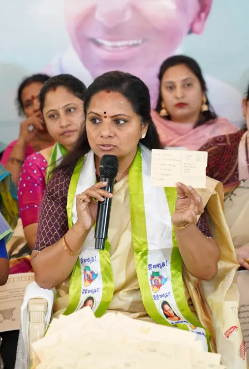 K. Kavitha Initiates Postcard Campaign Demanding Action on Women's Promises in Telangana