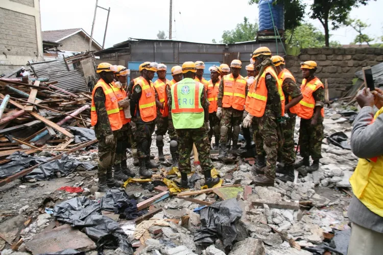 Is it true that two individuals have lost their lives after a building collapse in Nairobi?