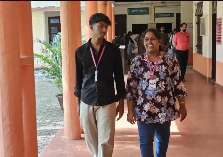 Is it common for a mother and son to be classmates at college?