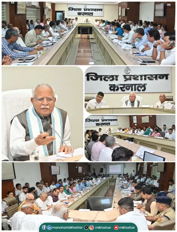 Khattar Chairs DISHA Meet in Karnal, Reviews Scheme Delivery
