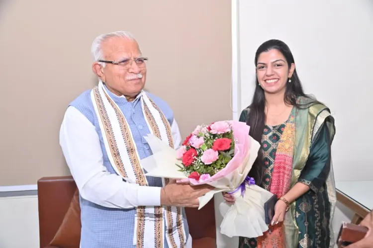 Khattar congratulates Karnal's Ananya Rana on IAS selection