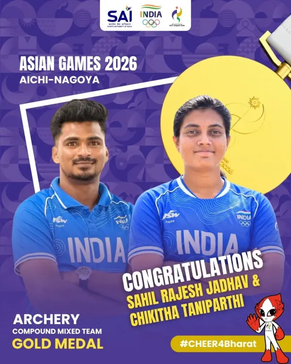 Khattar Hails India's Compound Mixed Team Archery Gold at Asian Games 2026