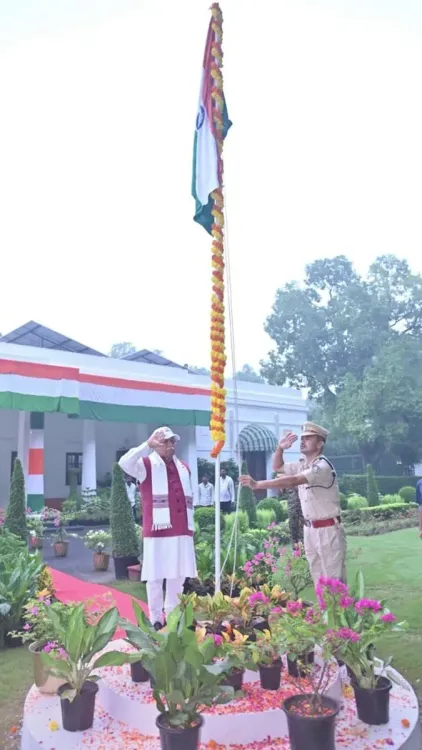 Khattar hoists flag at Delhi residence on 80th Independence Day
