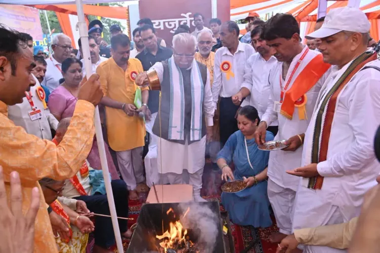 Khattar inaugurates Dayanand Saraswati Chowk in Karnal