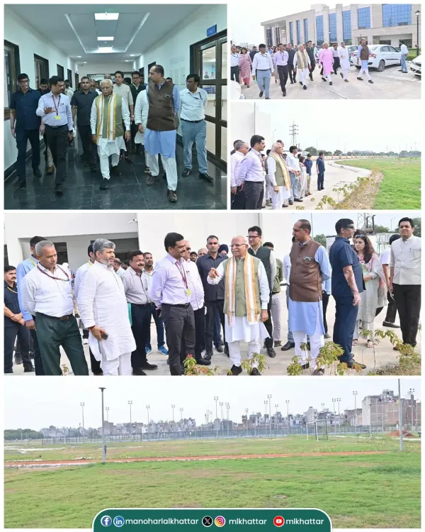 Khattar Inspects Rohini Sports Complex, Orders Faster Work