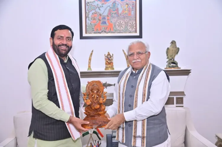 Khattar meets Haryana CM Nayab Saini, discusses state affairs