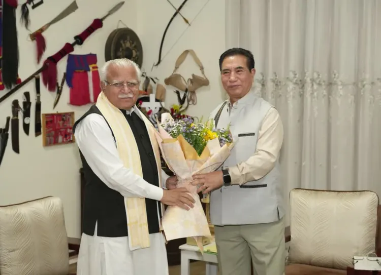 Khattar Meets Mizoram CM Lalduhoma in Aizawl
