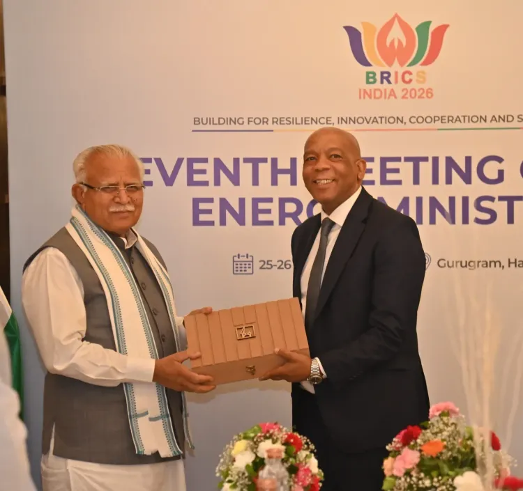 Khattar Meets South Africa's Energy Minister at BRICS Meet in Gurugram