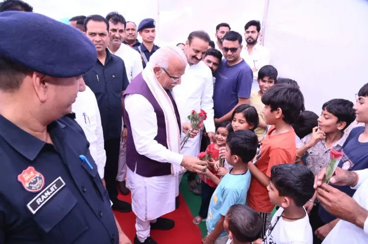 Khattar Reviews Development Works at Assandh's Aungadh Village
