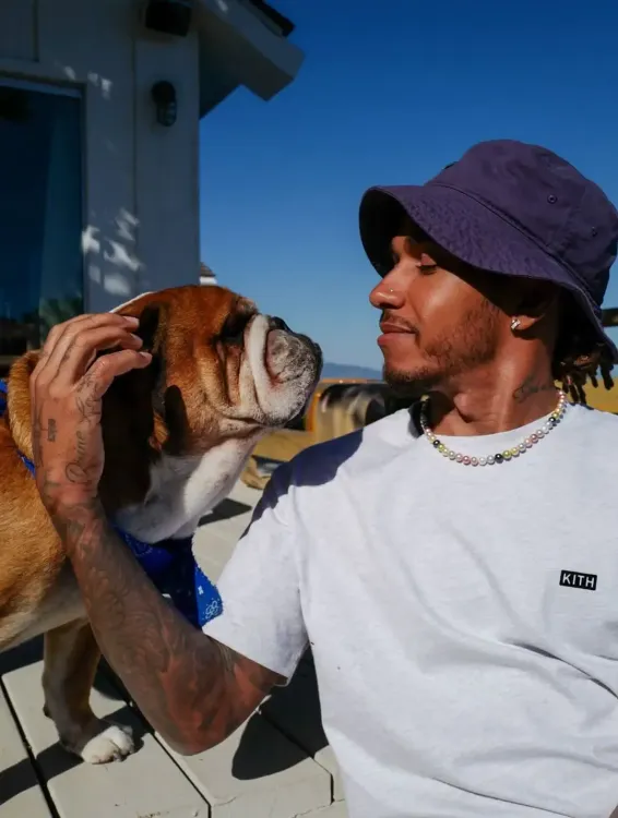 Lewis Hamilton marks Roscoe's first death anniversary with heartfelt tribute