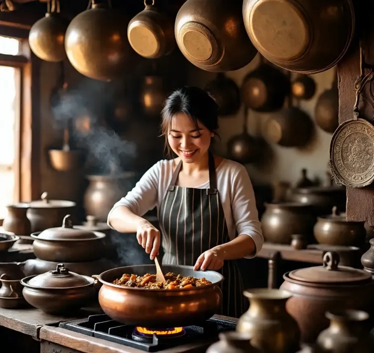 किस धातु के बर्तन में बना खाना औषधि समान?