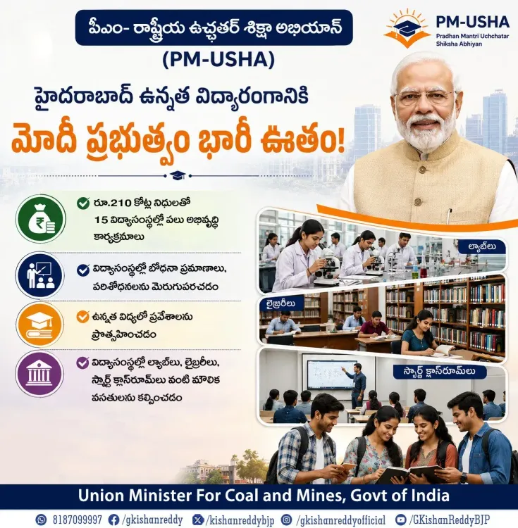Kishan Reddy: Centre funding 15 Hyderabad institutes for global standards