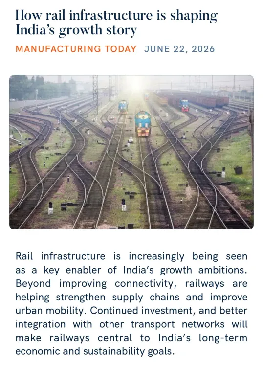 Kishan Reddy highlights rail infra as India growth driver