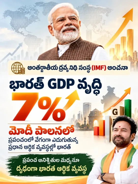 Kishan Reddy: IMF projects India GDP growth at 7% for FY27