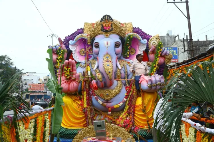 Kishan Reddy joins Ganesh Nimajjanam procession in Kachiguda