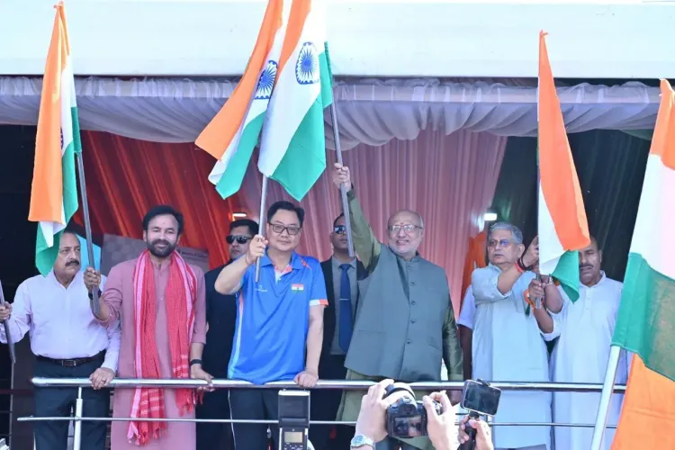Kishan Reddy joins Tiranga Bike Rally at Bharat Mandapam
