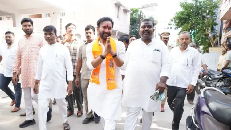 Kishan Reddy Leads Padyatra in Bagh Amberpet, Secunderabad