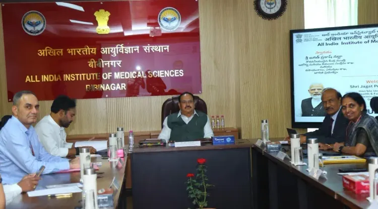 Kishan Reddy, Nadda Review AIIMS Bibinagar Progress