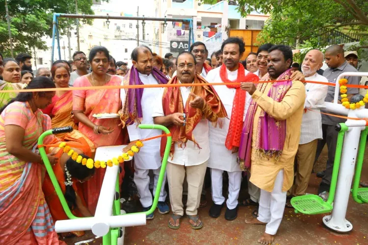 Kishan Reddy opens open gym in Khairatabad under Fit India push