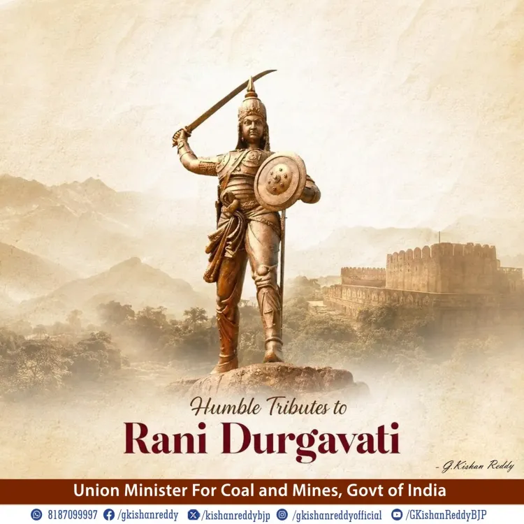 Kishan Reddy pays tribute to Maharani Durgavati on martyrdom day