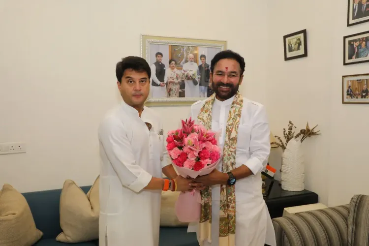 Kishan Reddy thanks Scindia for wishes in brief exchange