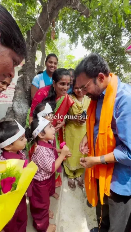 Kishan Reddy visits Anganwadis in Secunderabad for Aangan Milan Sewa