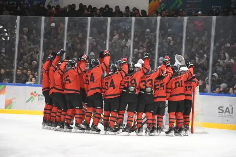 क्या केआईडब्ल्यूजी 2026 में चंडीगढ़ को 3-2 से हराकर सेना ने आइस-हॉकी में गोल्ड जीता?