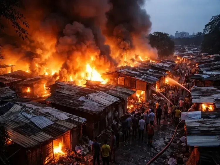 What Happened in Kolkata: Shanties Engulfed in Fire on Christmas?