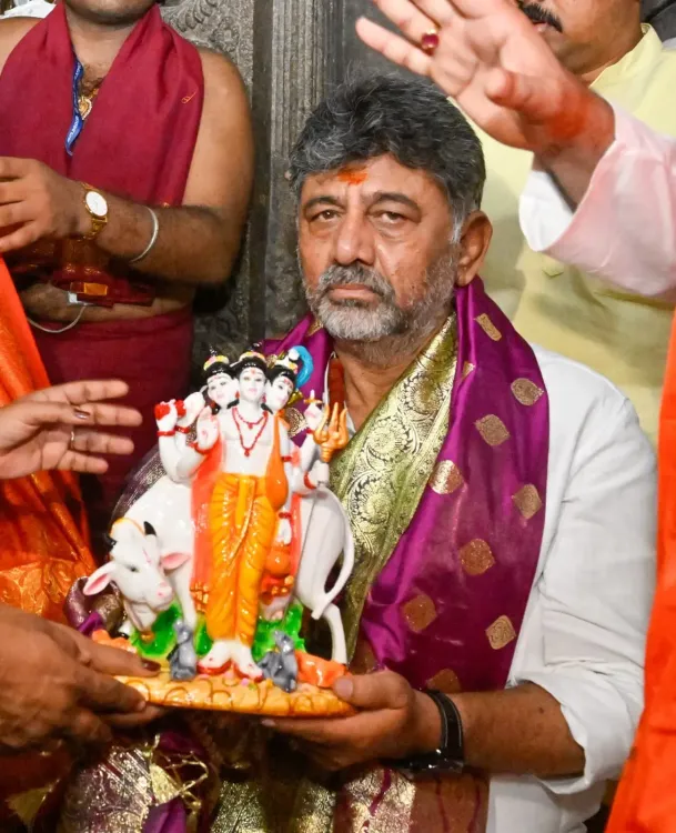 Karnataka CM Shivakumar prays at Ganagapur temple, announces pilgrimage centre development