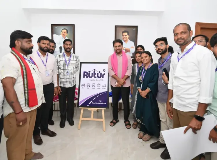 KTR launches Warangal-born ride-hailing startup RUTUR