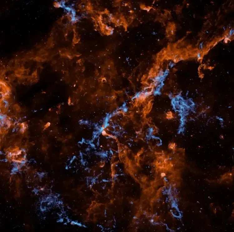 NASA के SPHEREx मिशन ने खींची 'मॉलिक्यूलर क्लाउड' की अनोखी तस्वीर, ब्रह्मांड में बर्फ के रहस्य से उठा पर्दा