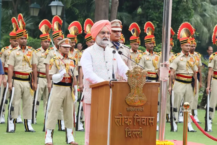 Delhi L-G TS Sandhu hoists Tricolour at Lok Niwas, pitches 'Viksit Delhi' vision on Independence Day