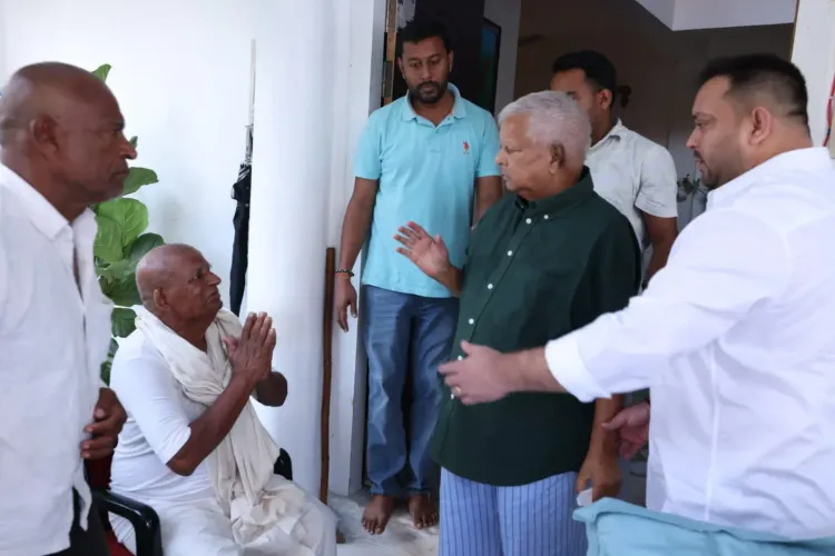 Lalu, Rabri Visit Raghopur Boat Tragedy Victims' Families