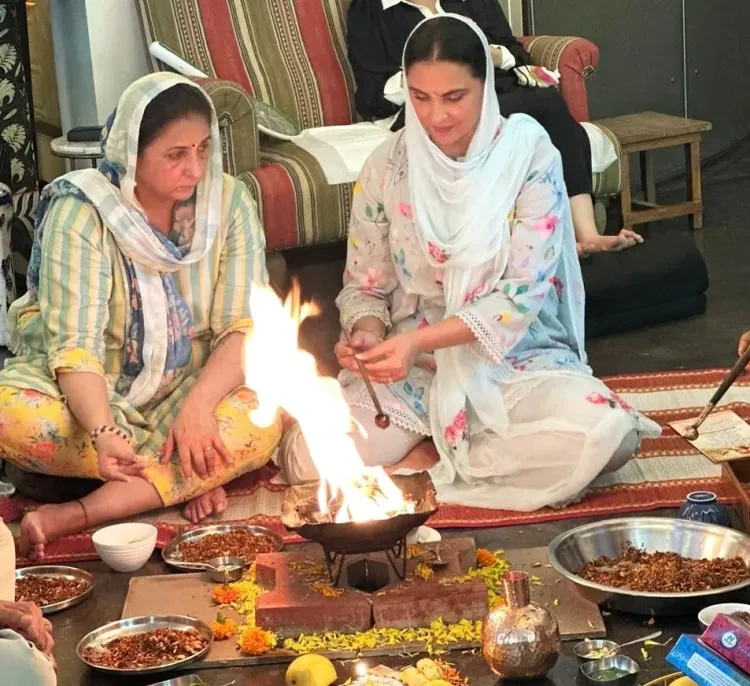Did Lara Dutta Celebrate 25 Years of Miss Universe with a Puja?