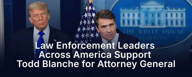 Law Enforcement Leaders Back Todd Blanche for Attorney General